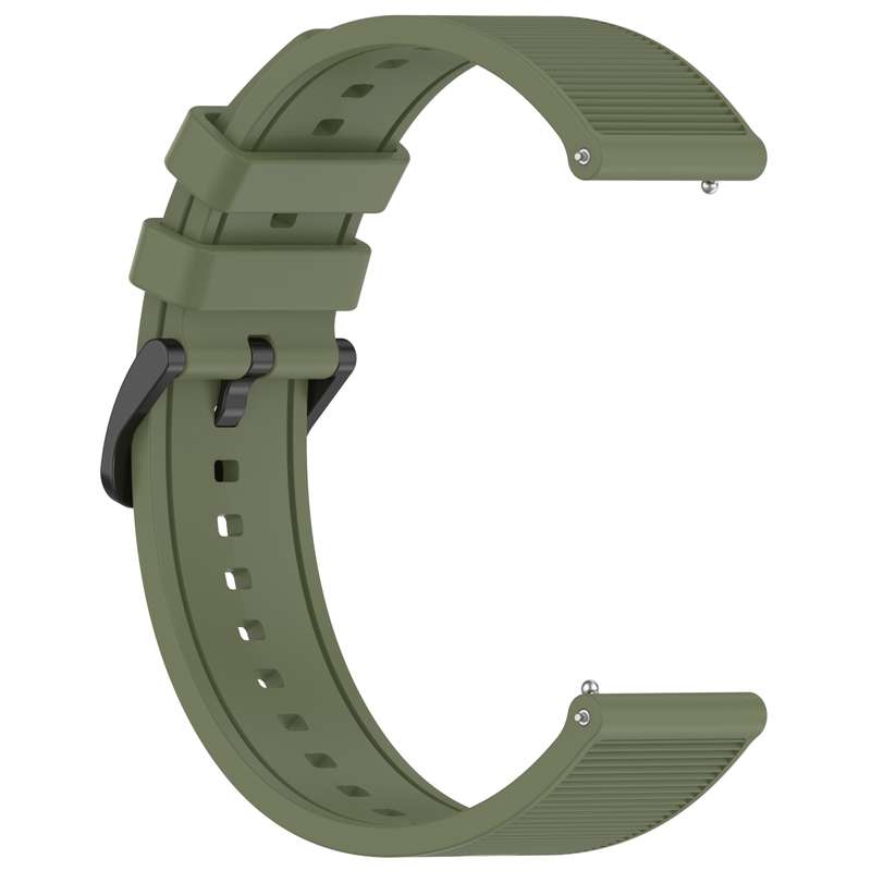 For Huawei Watch Buds 22mm Textured Silicone Solid Color Watch Band(Black)