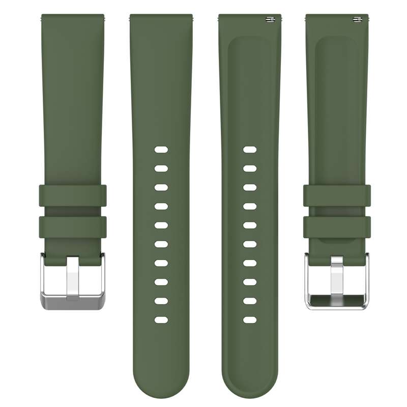 For Samsung Galaxy Watch Active 2 40mm 20mm Smooth Solid Color Silicone Watch Band(Grey)
