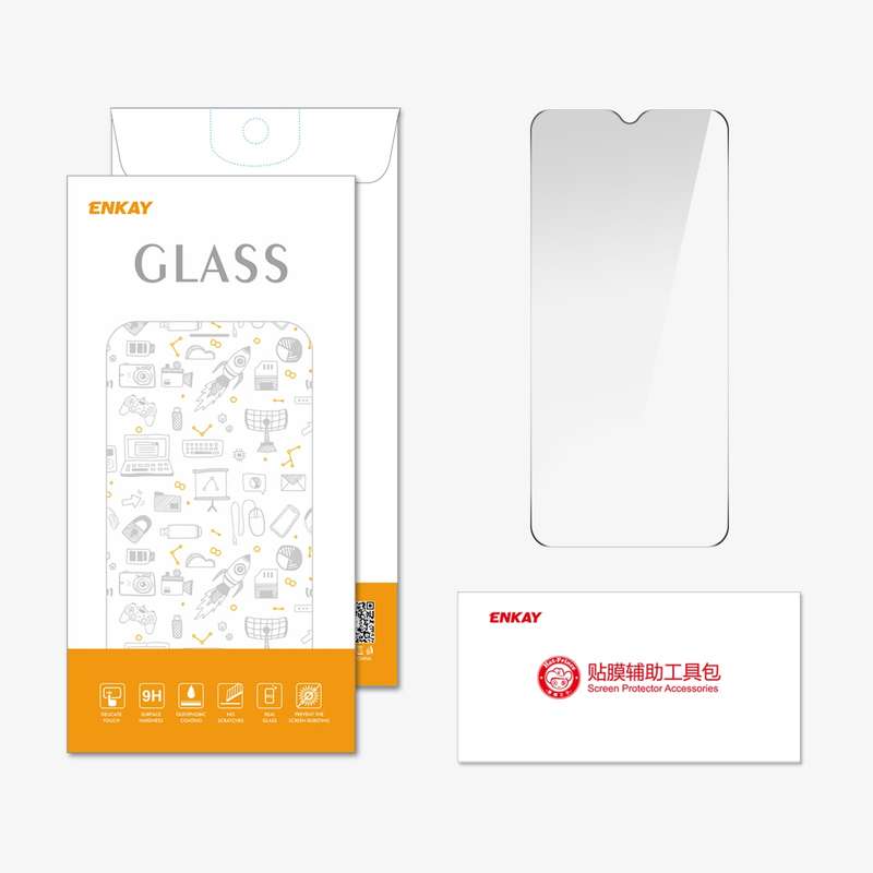 For OPPO A58x ENKAY 9H Big Arc Edge High Aluminum-silicon Tempered Glass Film