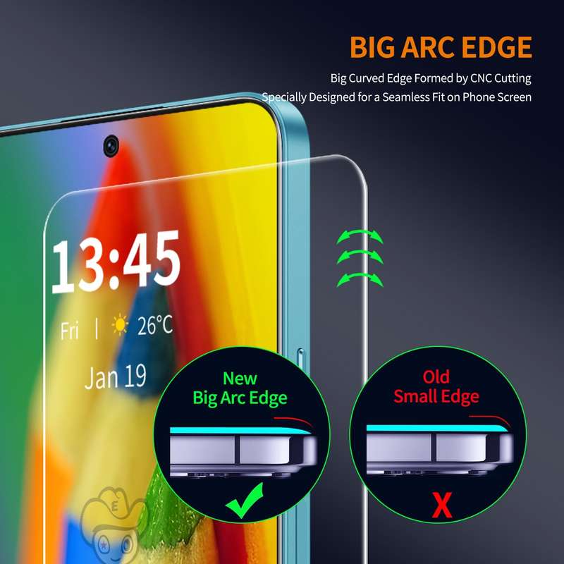For Xiaomi Poco X6 2pcs ENKAY 9H Big Arc Edge High Aluminum-silicon Tempered Glass Film