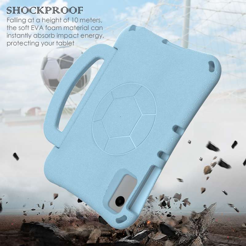For Xiaomi Redmi Pad SE 11 2023 Handle Football Shaped EVA Shockproof Tablet Case(Light Blue)