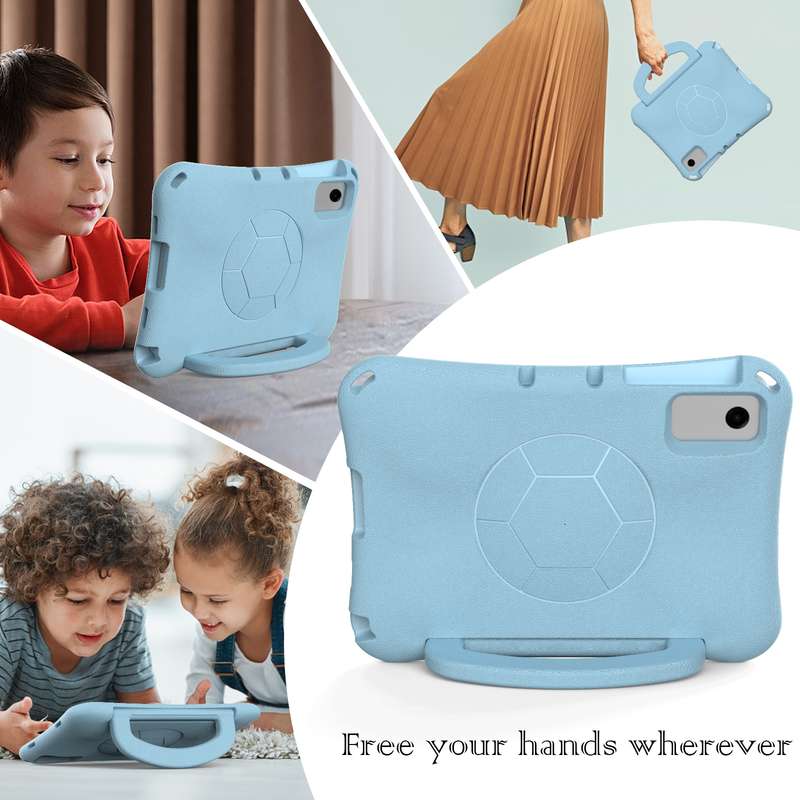 For Xiaomi Redmi Pad SE 11 2023 Handle Football Shaped EVA Shockproof Tablet Case(Light Blue)