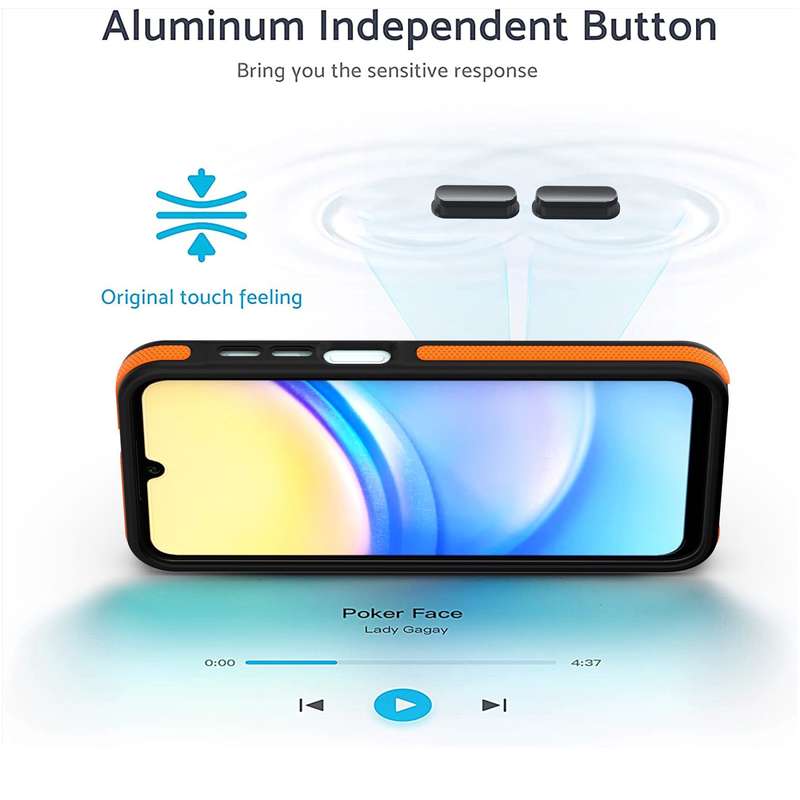 For Samsung Galaxy A35 5G Dual-Color Shockproof TPU Phone Case(Orange)