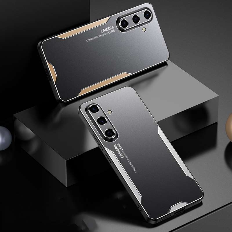 For Samsung Galaxy S24+ 5G Blade Series TPU Hybrid Metal Phone Case(Gold)