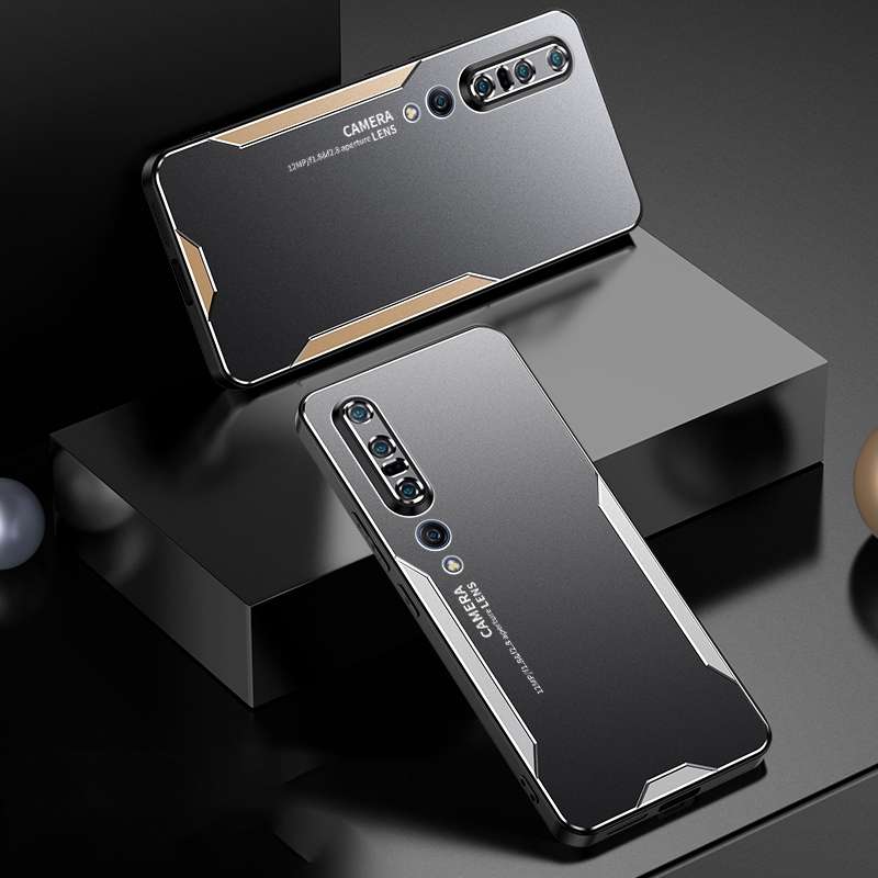 For Xiaomi Mi 10 Pro Blade Series TPU Hybrid Metal Phone Case(Gold)