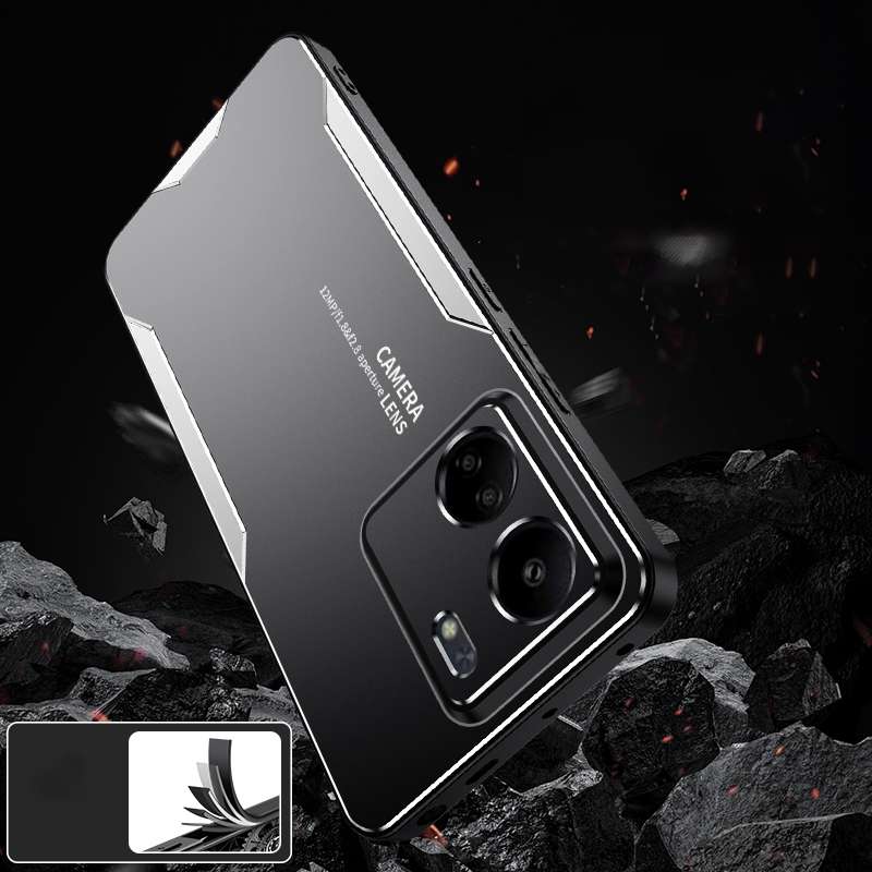 For Xiaomi Redmi 13C Blade Series TPU Hybrid Metal Phone Case(Gold)