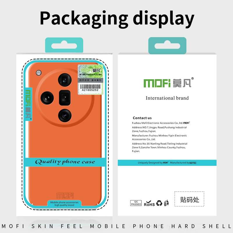 For OPPO Find X7 Ultra MOFI Qin Series Skin Feel All-inclusive PC Phone Case(Gray)