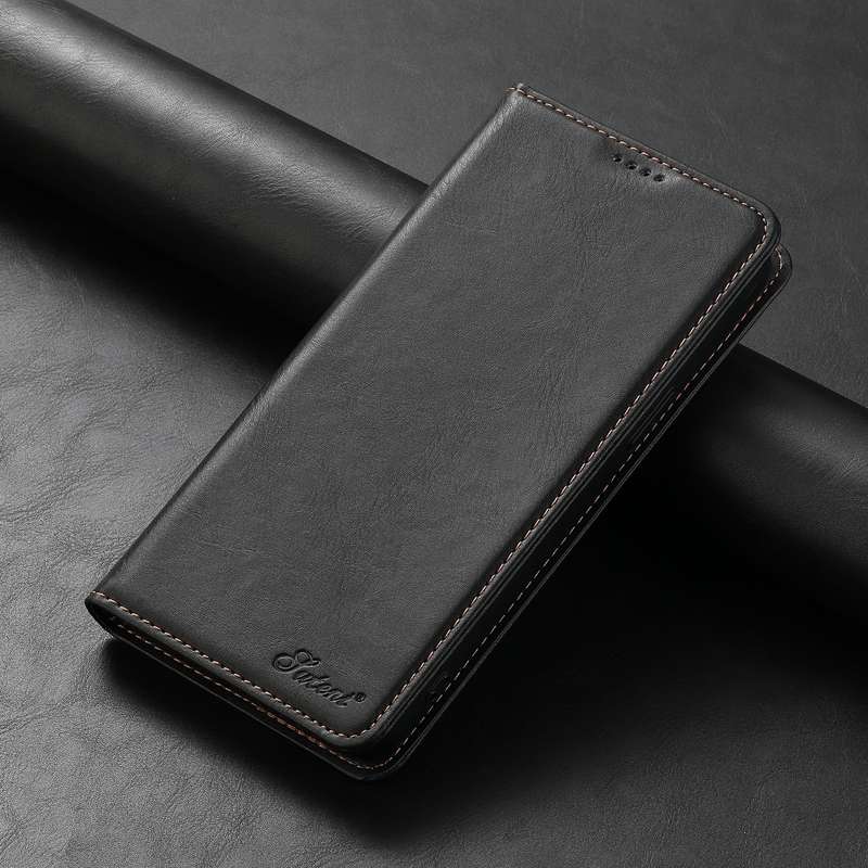 For Samsung Galaxy S22 5G Suteni J02 Oil Wax Wallet Leather Phone Case(Black)