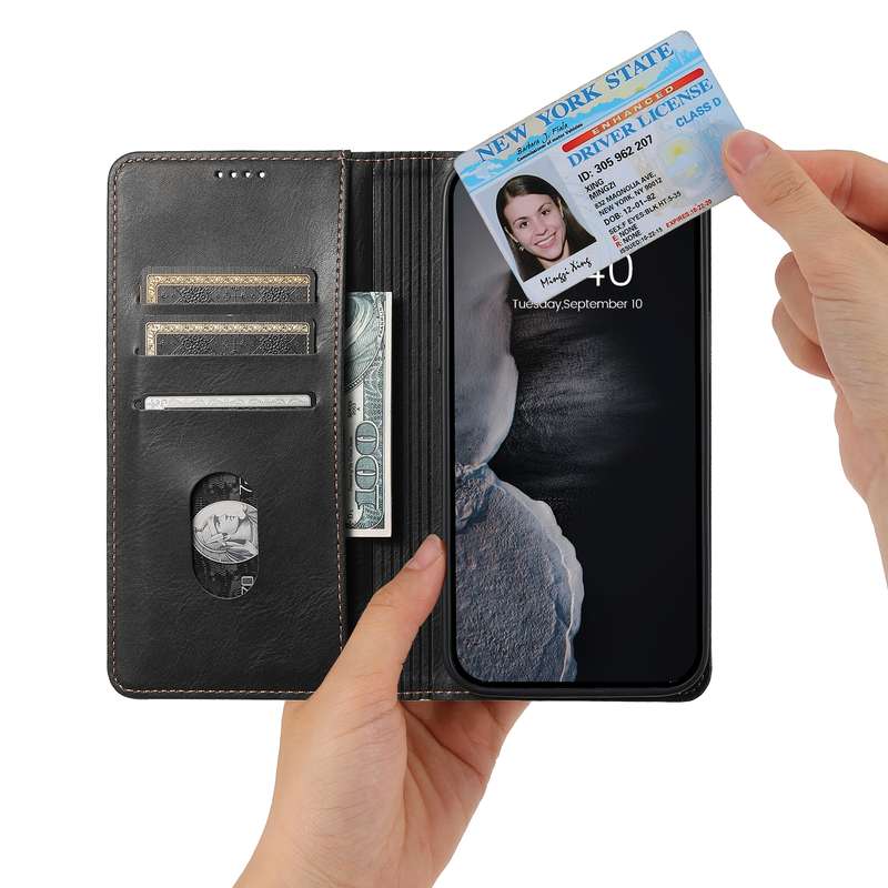 For Samsung Galaxy S22 5G Suteni J02 Oil Wax Wallet Leather Phone Case(Black)