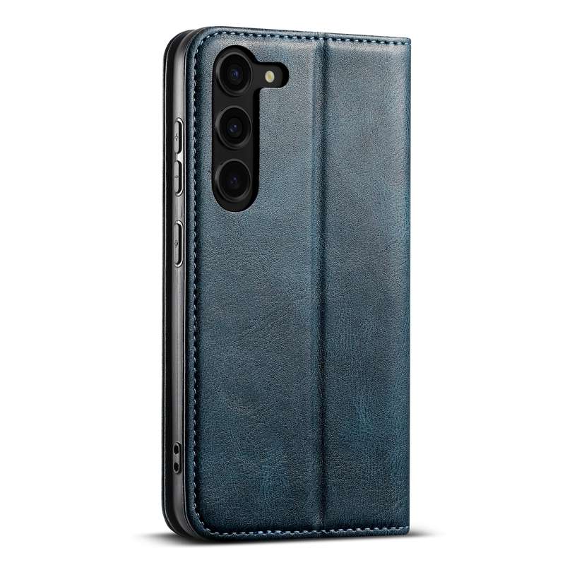 For Samsung Galaxy S22 5G Suteni J02 Oil Wax Wallet Leather Phone Case(Blue)