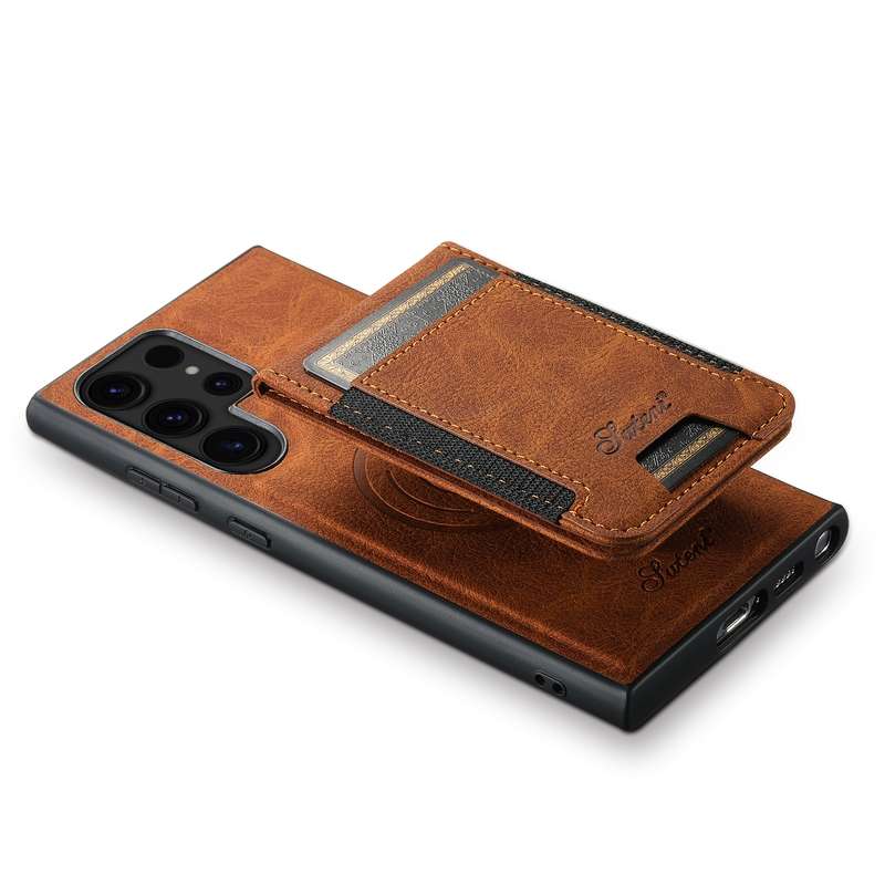 For Samsung Galaxy S23 Ultra 5G Suteni H17 Litchi Texture Leather Detachable Wallet Phone Case(