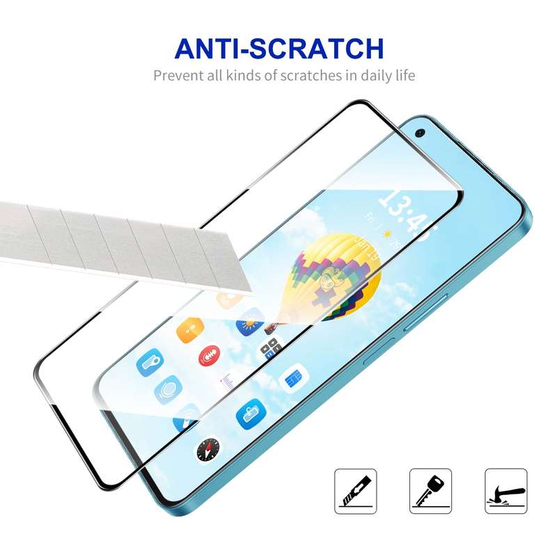 For OPPO Reno7 SE 5pcs ENKAY Full Glue High Aluminum-silicon Tempered Glass Film