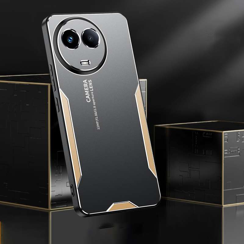 For Realme 11 5G Global Blade Series TPU Hybrid Metal Phone Case(Red)
