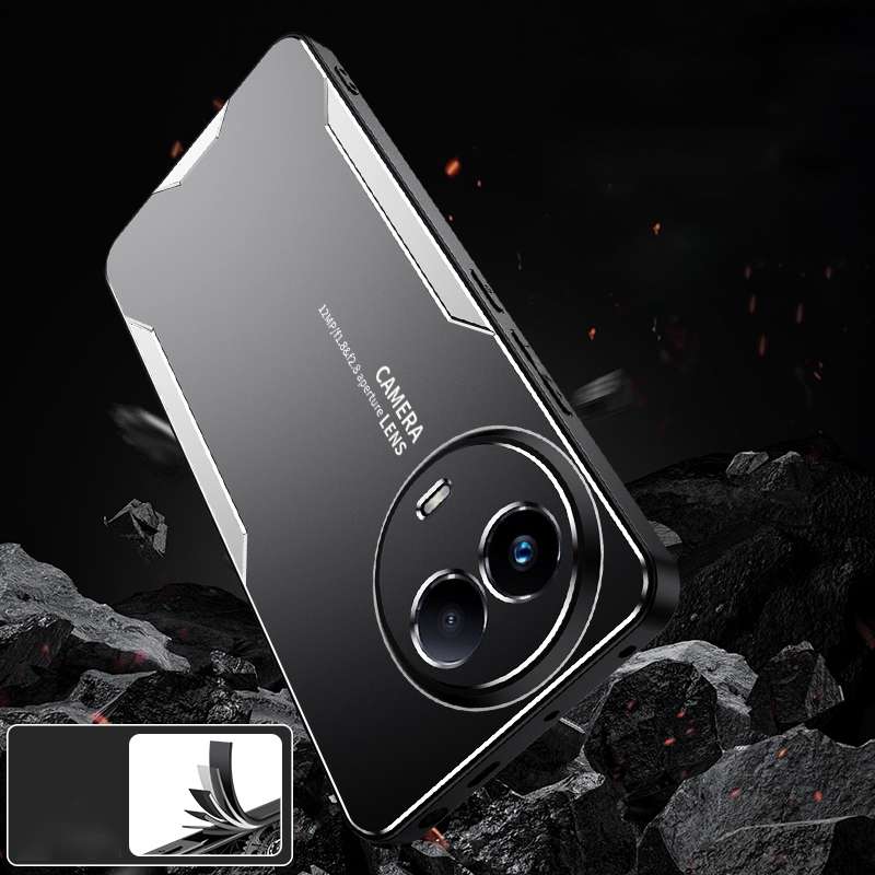 For Realme 11 5G Global Blade Series TPU Hybrid Metal Phone Case(Red)