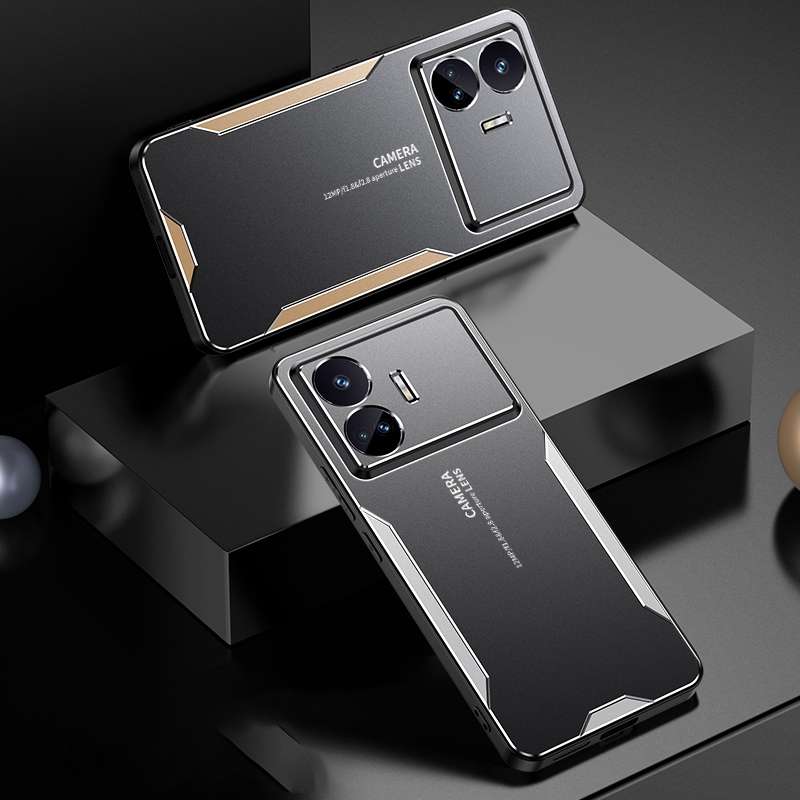 For Realme GT Neo5 SE Blade Series TPU Hybrid Metal Phone Case(Silver)
