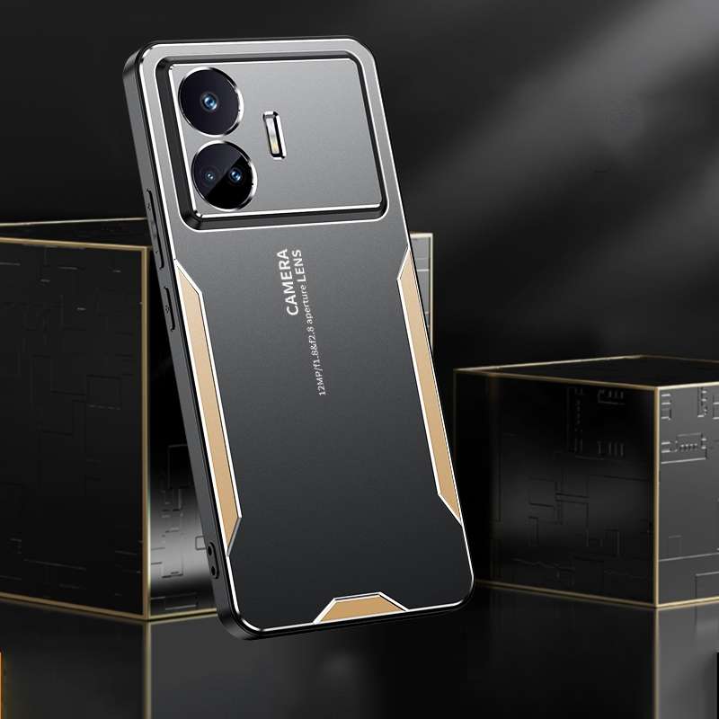 For Realme GT Neo5 SE Blade Series TPU Hybrid Metal Phone Case(Silver)