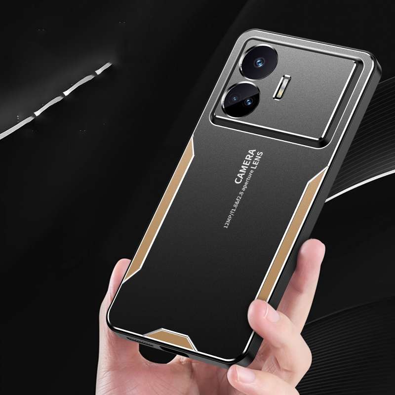 For Realme GT Neo5 SE Blade Series TPU Hybrid Metal Phone Case(Silver)
