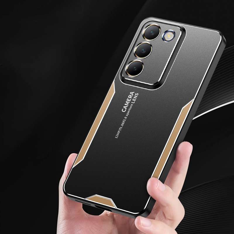 For vivo Y100 5G Global Blade Series TPU Hybrid Metal Phone Case(Gold)