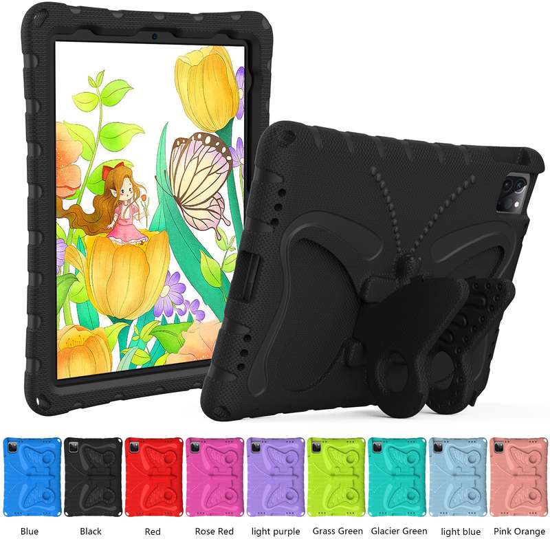 For iPad Air 2022/2020 10.9 Butterfly Bracket EVA Shockproof Tablet Case(Black)