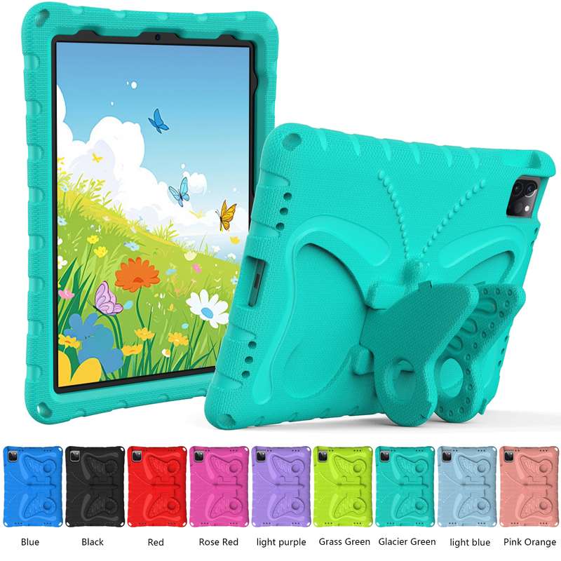 For iPad Pro 11 2022/2021 Butterfly Bracket EVA Shockproof Tablet Case(Mint Green)