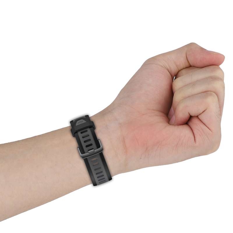 For Amazfit Bip 3 20mm Two-Color Textured Silicone Watch Band(Starlight + Black)
