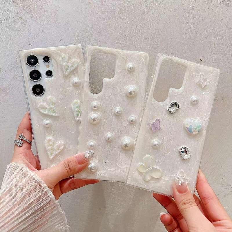 For Samsung Galaxy S23 FE 5G Cream Gum Decoden TPU Phone Case(Love)