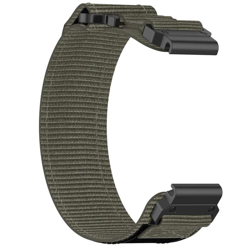 For Garmin Instinct 22mm Nylon Hook And Loop Fastener Watch Band(Grey)