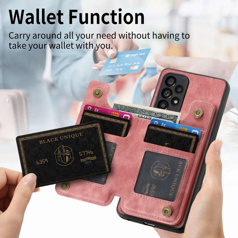 For Samsung Galaxy A13 4G Retro Leather Zipper Wallet Back Phone Case(Pink)