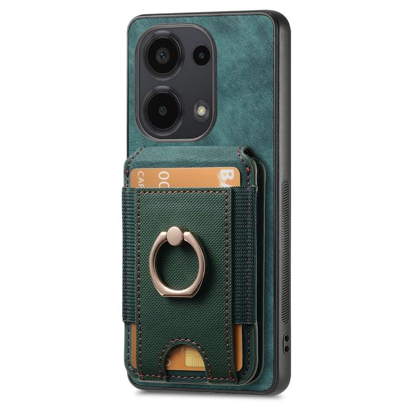 For Xiaomi Poco X5 Pro Retro Splitable Magnetic Stand Card Bag Leather Phone Case(Green)