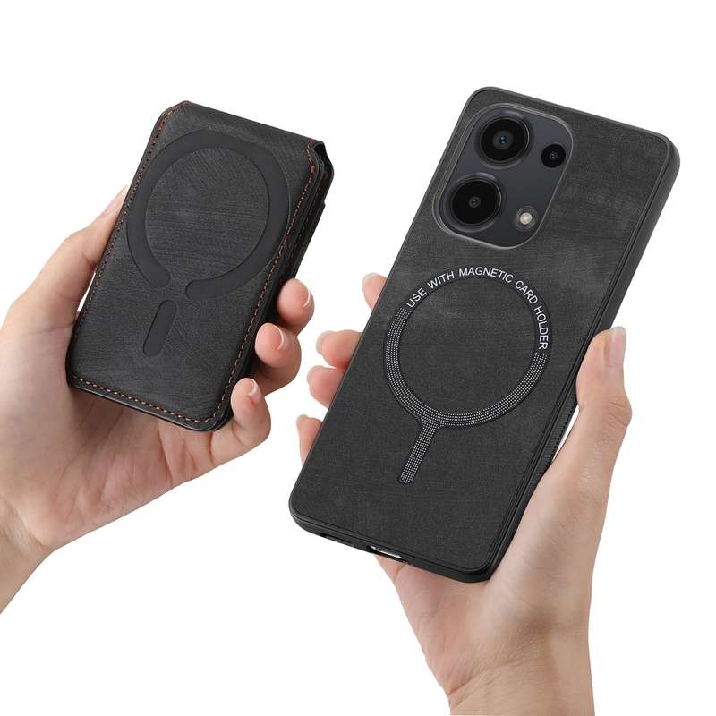 For Xiaomi Redmi 10 Retro Splitable Magnetic Stand Card Bag Leather Phone Case(Black)