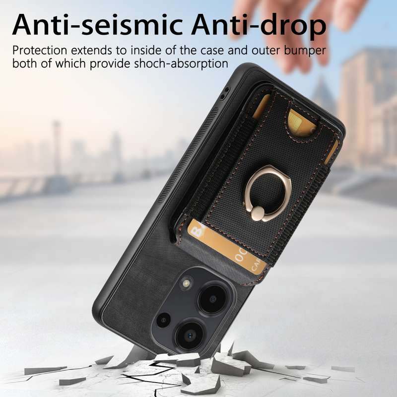 For Xiaomi Redmi 10 Retro Splitable Magnetic Stand Card Bag Leather Phone Case(Black)