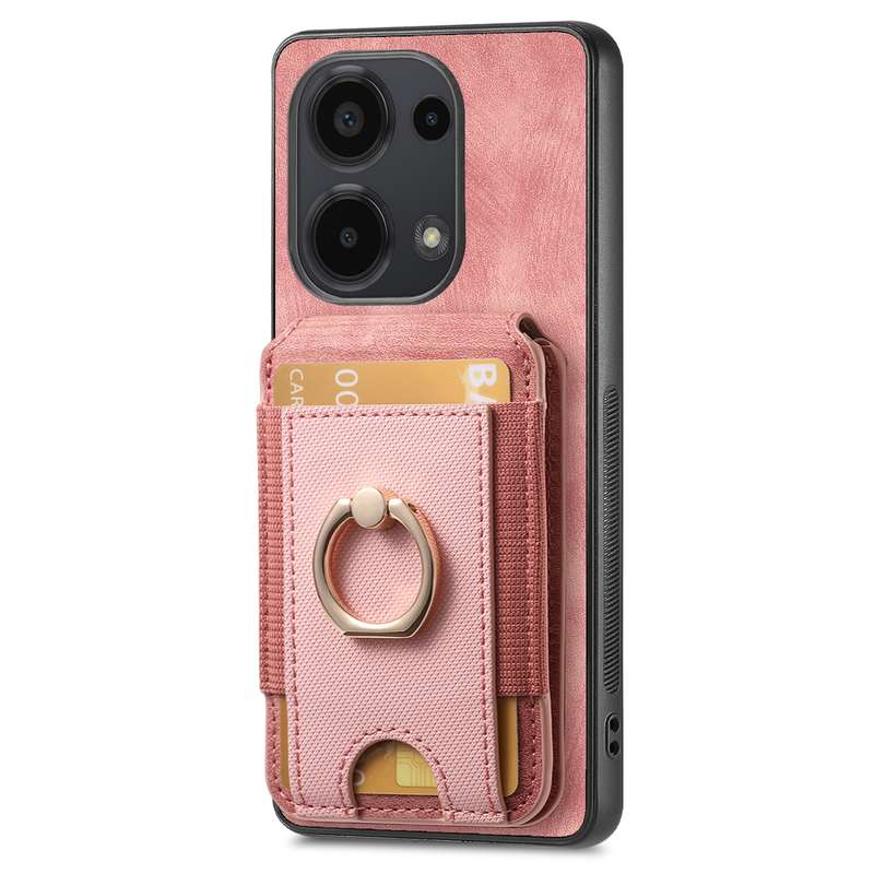 For Xiaomi Redmi Note 10 4G Retro Splitable Magnetic Stand Card Bag Leather Phone Case(Pink)