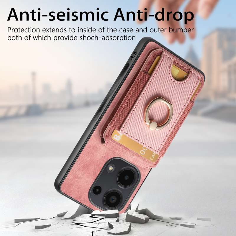 For Xiaomi Redmi Note 10 4G Retro Splitable Magnetic Stand Card Bag Leather Phone Case(Pink)