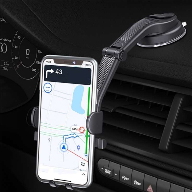 ES281 Car Dashboard Windshield Air Vent Suction Cup Phone Holder For 4-6.7 Inch Phone Mount