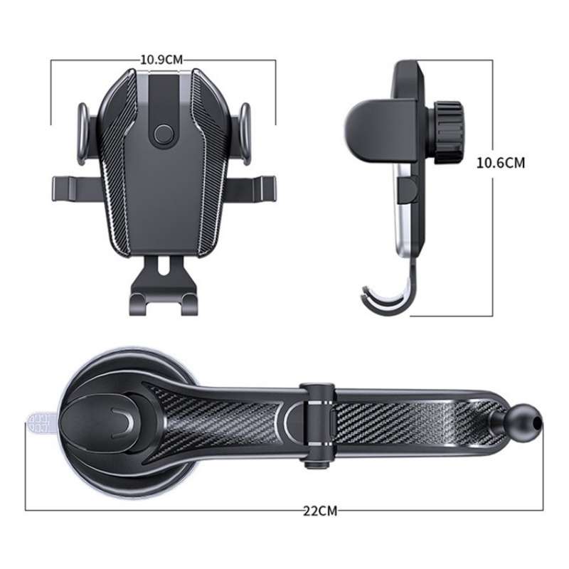 ES281 Car Dashboard Windshield Air Vent Suction Cup Phone Holder For 4-6.7 Inch Phone Mount