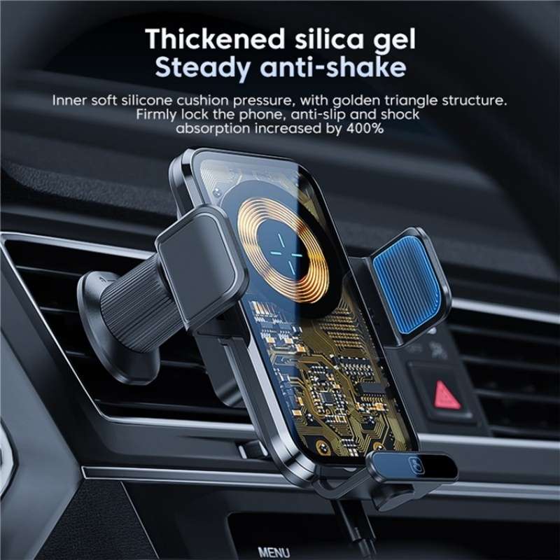 X11s 66W High Power Transparent Car Wireless Charger Phone Bracket(Silver)
