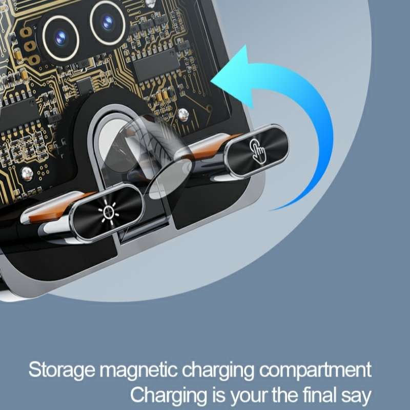 F18 With Infrared Sensor Phone Charging Aluminum Alloy Bracket Car Wireless Charger(Transparent Silv