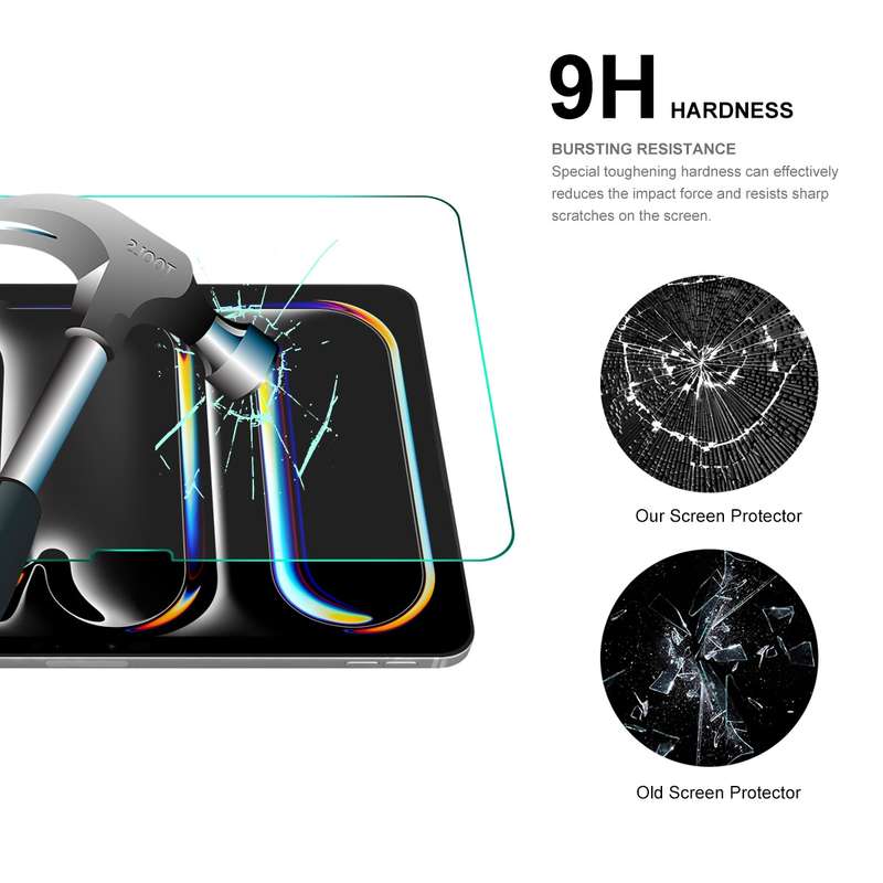 For iPad Pro 11 2024 2pcs ENKAY Hat-Prince 0.33mm Explosion-proof Tempered Glass Film