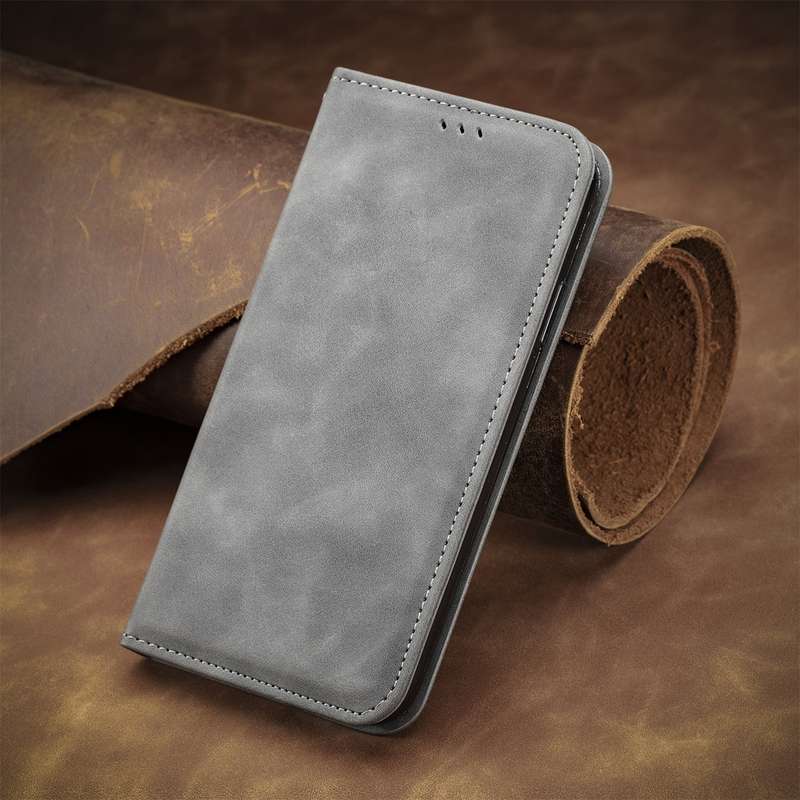 For Honor Play 50 Plus Retro Skin Feel Magnetic Flip Leather Phone Case(Grey)