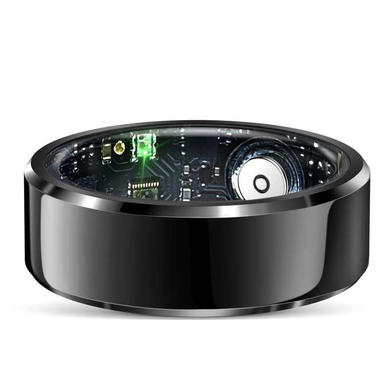 R6 SIZE 9 Smart Ring, Support Heart Rate / Blood Oxygen / Sleep Monitoring(Black)