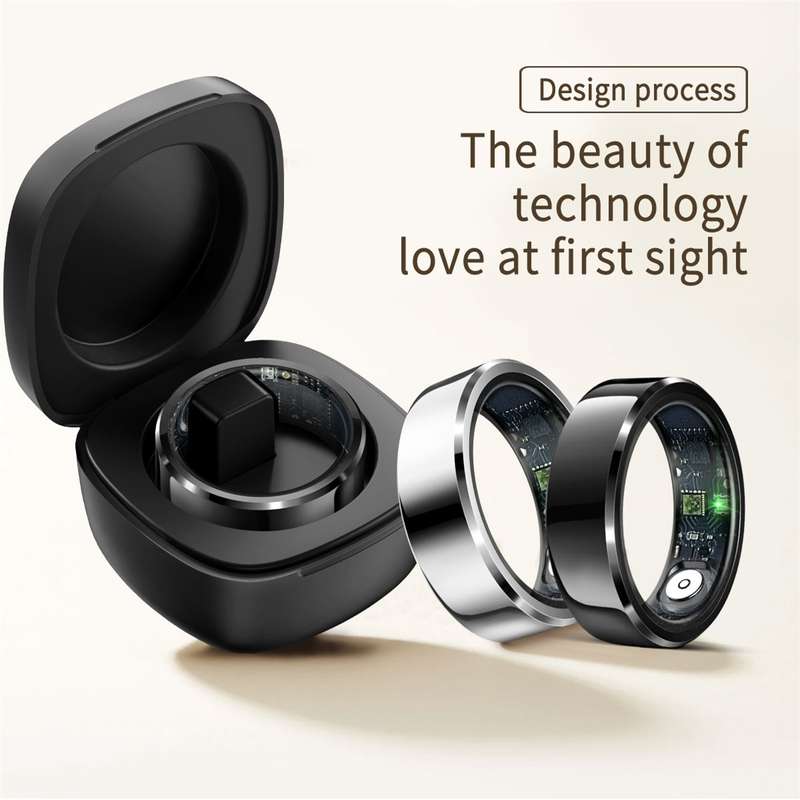 R6 SIZE 9 Smart Ring, Support Heart Rate / Blood Oxygen / Sleep Monitoring(Black)