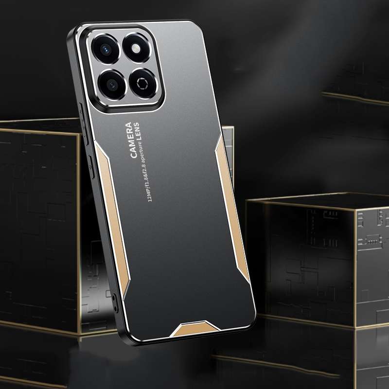 For Honor Play 60 Plus Blade Series TPU Hybrid Metal Phone Case(Silve)