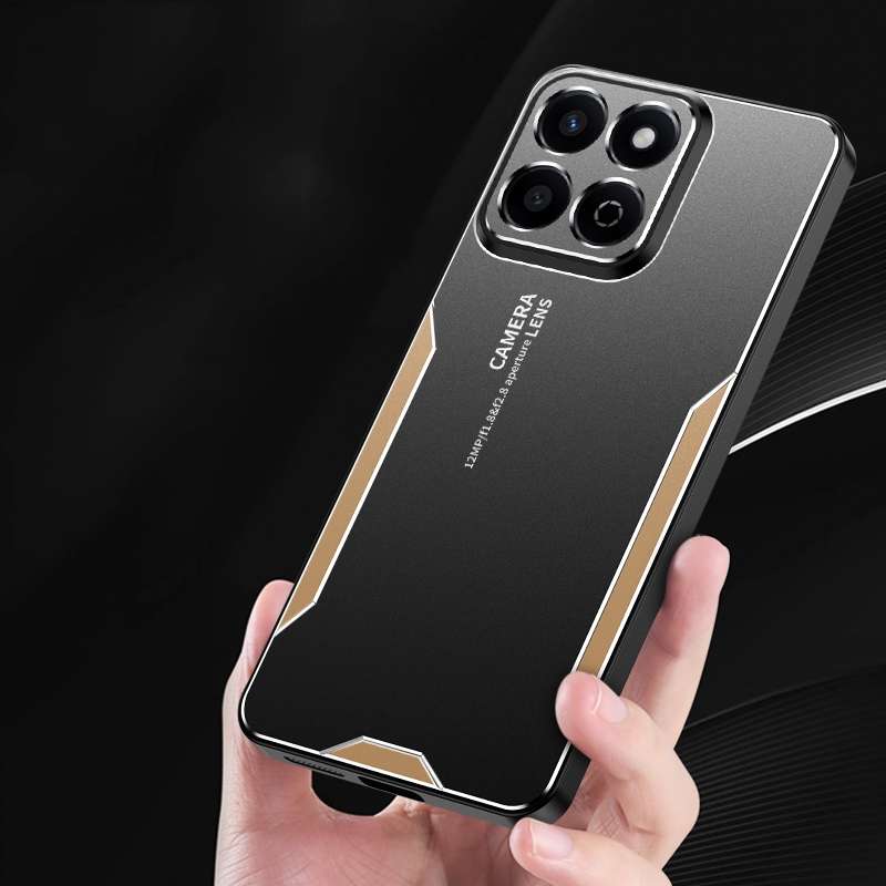 For Honor Play 60 Plus Blade Series TPU Hybrid Metal Phone Case(Silve)