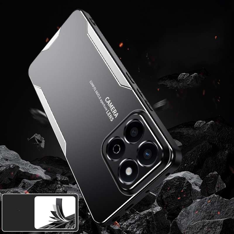 For Honor Play 60 Plus Blade Series TPU Hybrid Metal Phone Case(Silve)