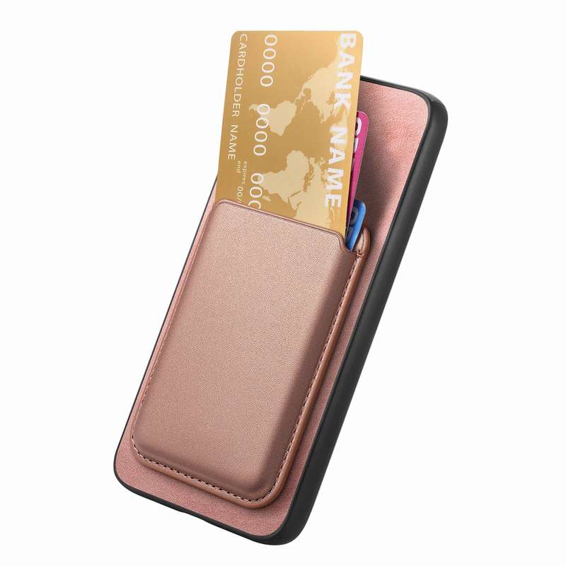 For vivo S18e 5G Retro Magsafe Card Bag PU Back Cover Phone Case(Pink)