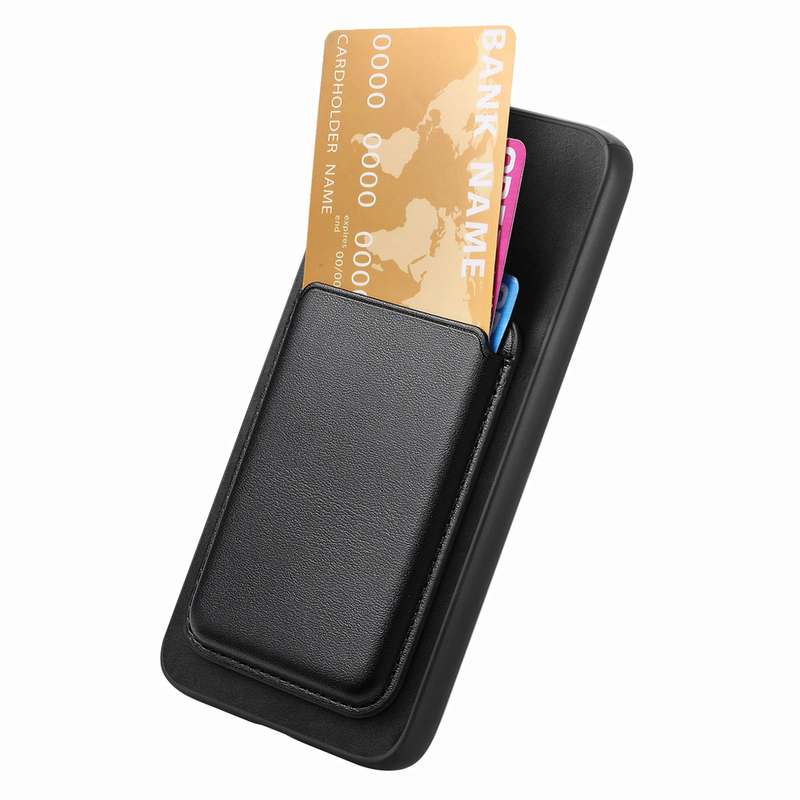 For vivo iQOO Neo9 / Neo9 Pro 5G Retro Magsafe Card Bag PU Back Cover Phone Case(Black)