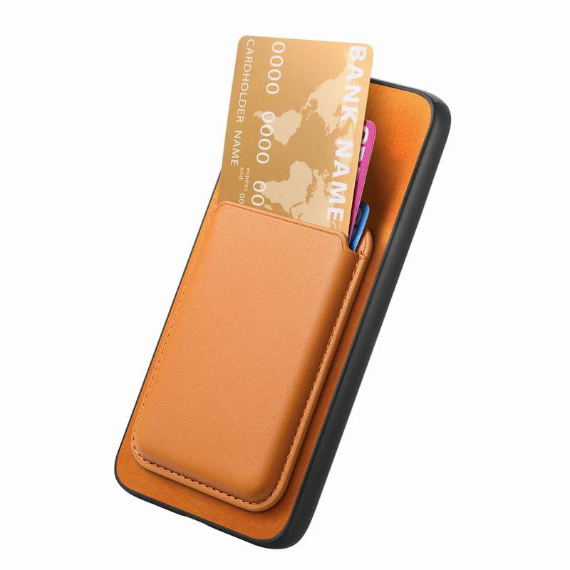 For vivo Y200 / V29e Retro Magsafe Card Bag PU Back Cover Phone Case(Yellow)