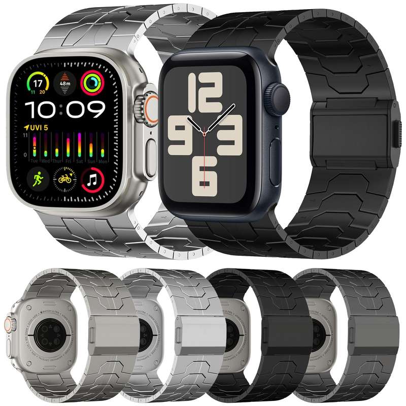 For Apple Watch Series 3 42mm Norman Buckle Stainless Steel Watch Band(Silver)