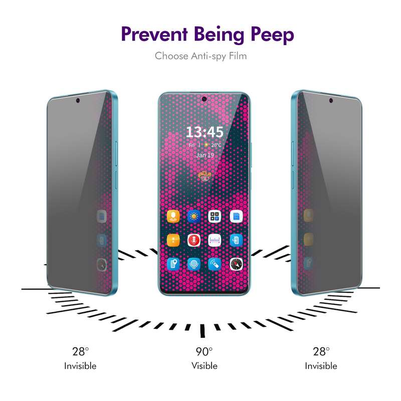 For Motorola Moto G22 / E32s 5pcs ENKAY Hat-Prince 28 Degree Anti-peeping Privacy Tempered Glas