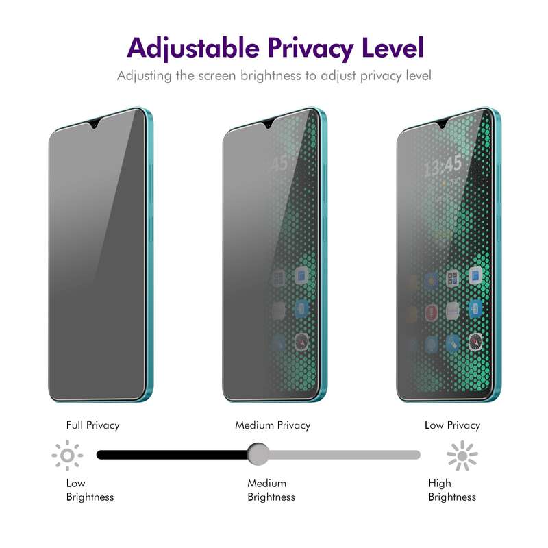 For Honor Play 40 5pcs ENKAY Hat-Prince 28 Degree Anti-peeping Privacy Tempered Glass Film